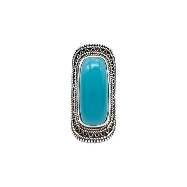 Anillo Vintage-Plata 925-Piedra Calcedonia-AN3256 conpiedra