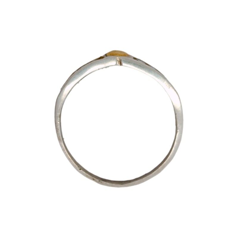 Anillo Sin Fin-Plata y Oro-Piedra Zirconia-AN5855 conpiedra