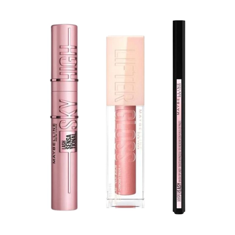 Pack Maybelline Máscara Sky High + Delineador + Labial Pack Maybelline Máscara Sky High + Delineador + Labial