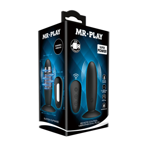 Mr Play Plug Anal Vibrador + Gel Hot Anal Mr Play Plug Anal Vibrador + Gel Hot Anal