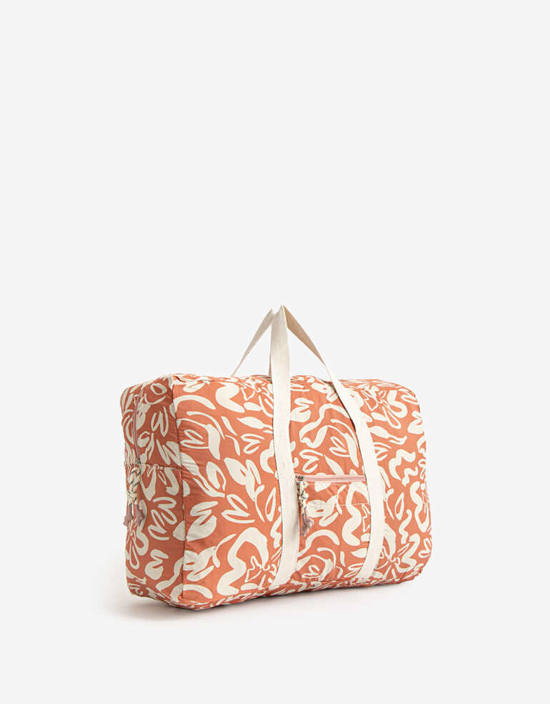 Porta Cosméticos Bolso Bolso Plegable De Material Reciclado - Estampado Flores