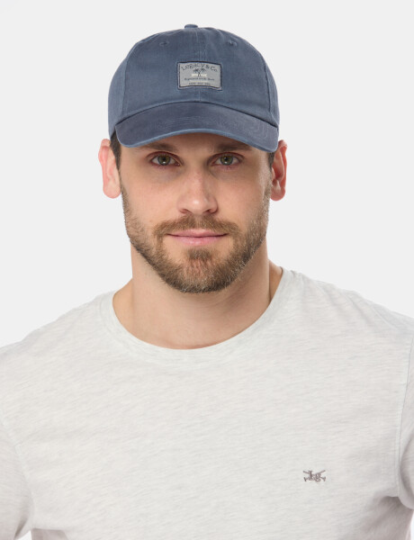 GORRO VISERA DE LONA CON PARCHE Piedra