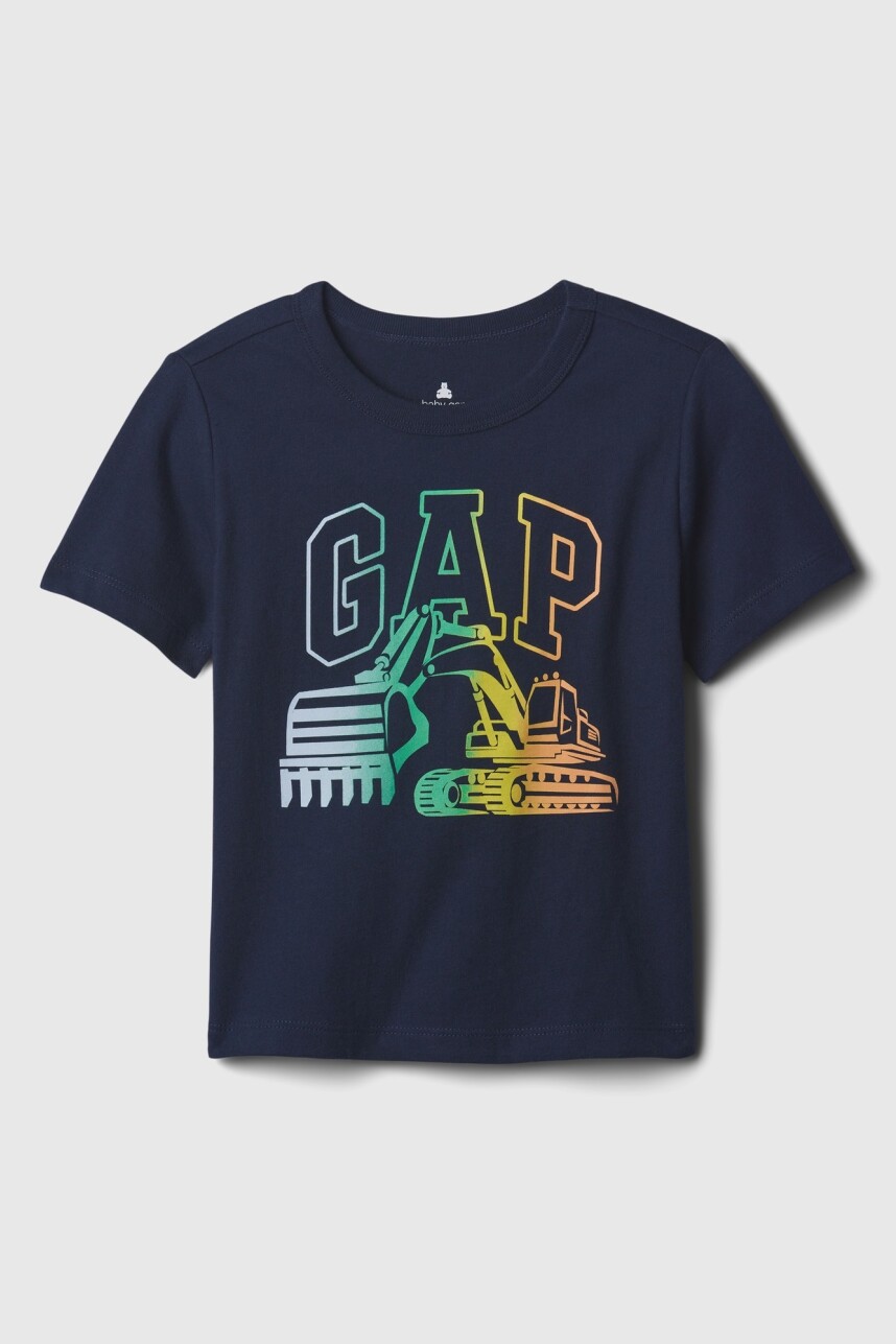 Remera Gràfico Manga Corta Toddler Niño Tapestry Navy