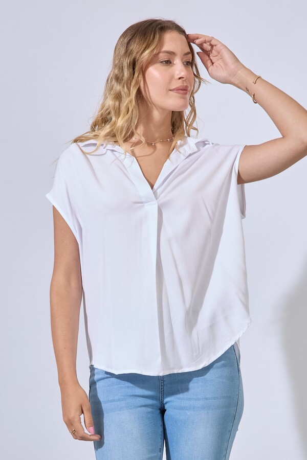 Blusa Escote V BLANCO