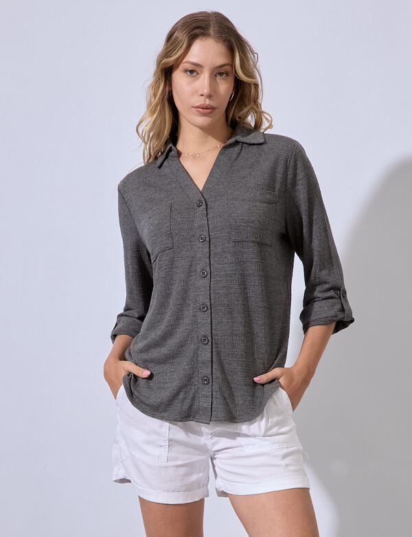 Camisa Tejida GRIS