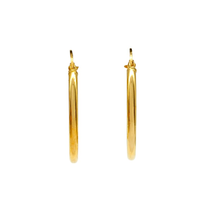 Caravanas aros de oro finos- Oro bajo - Sin piedra- CA8038 sinpiedra