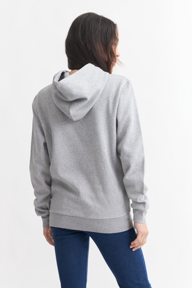 Hoodie estampado - UNISEX GRIS MELANGE