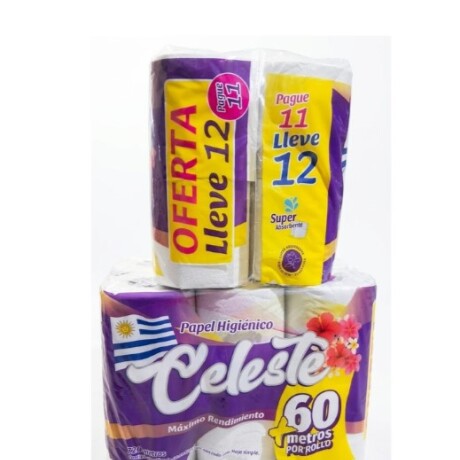 PAPEL HIGIÉNICO 60 M X 12 ROLLOS CELESTE (FUNDA X 4 PACK) PAPEL HIGIÉNICO 60 M X 12 ROLLOS CELESTE (FUNDA X 4 PACK)