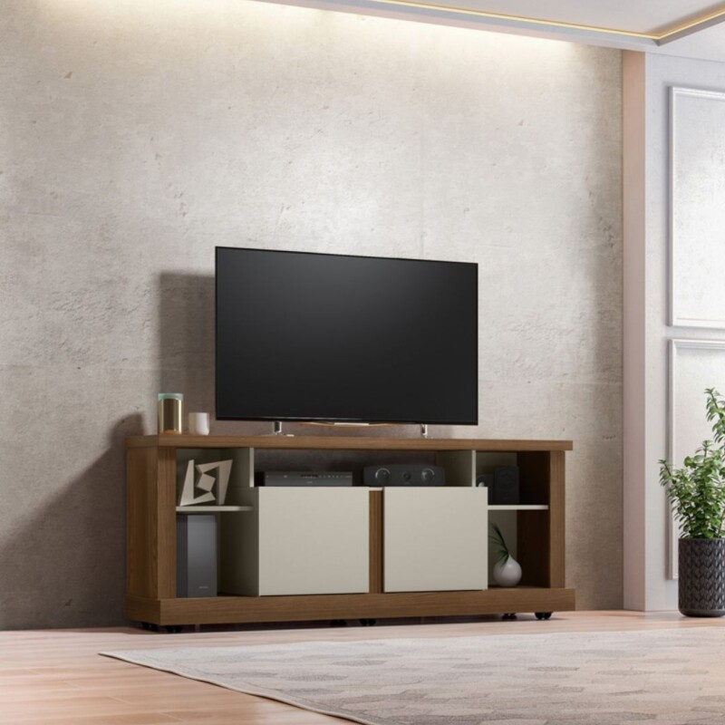 Rack Jeri TV 65 Freijo/Off White Rack Jeri TV 65 Freijo/Off White