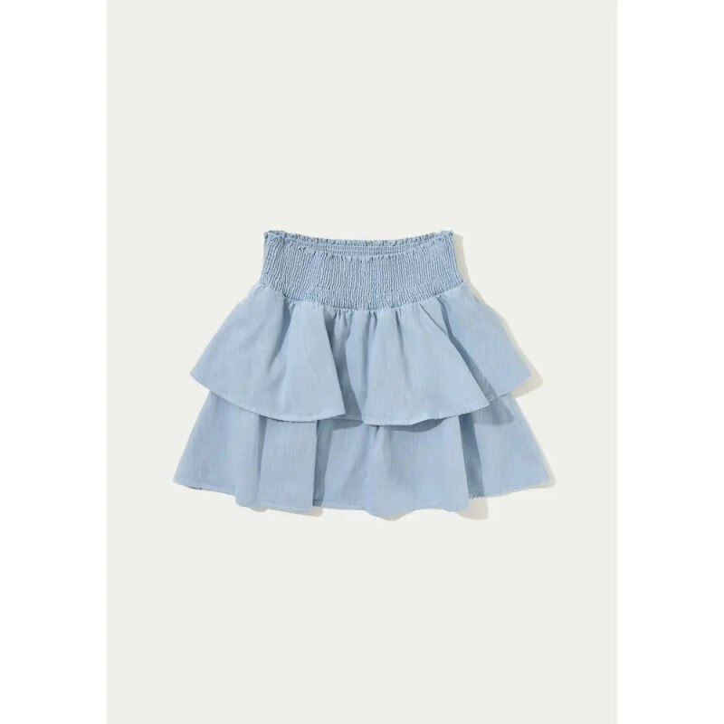 SAIA CURTA FEM AZUL CLARO