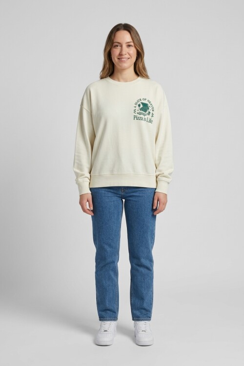 Sweatshirt estampado Pizza is Life CRUDO