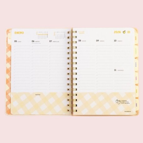 AGENDA MONOBLOCK PEPITA SANDWICH A5 SEMANAL ANILLADA 2026 - COLECCIONISTA AGENDA MONOBLOCK PEPITA SANDWICH A5 SEMANAL ANILLADA 2026 - COLECCIONISTA
