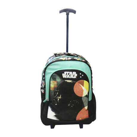 Mochila Infantil con Carro Jacquard Grande 40 x 30 cm Star Wars Azul