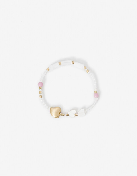 Pulseras Elásticas Color Pulsera Elástica Corazones Para Niñas - Combinacion Multicolor