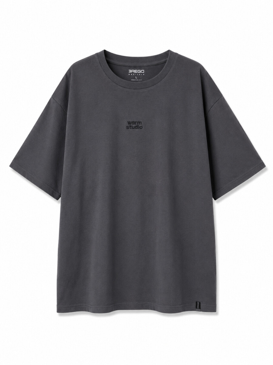 REMERA NEW DEN - GRIS OSCURO 