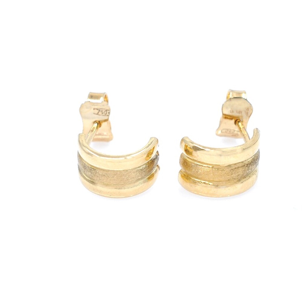 Caravanas oro 18k medio aro. Caravanas oro 18k medio aro.