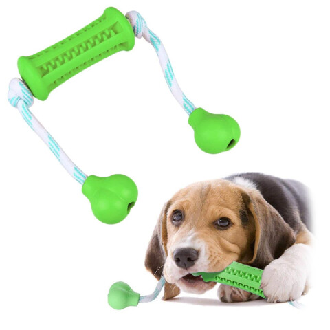 Juguete Perro Masticable Mordillo Mordedor Limpieza Dental Variante Color Verde