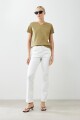 Remera puff print verde oliva