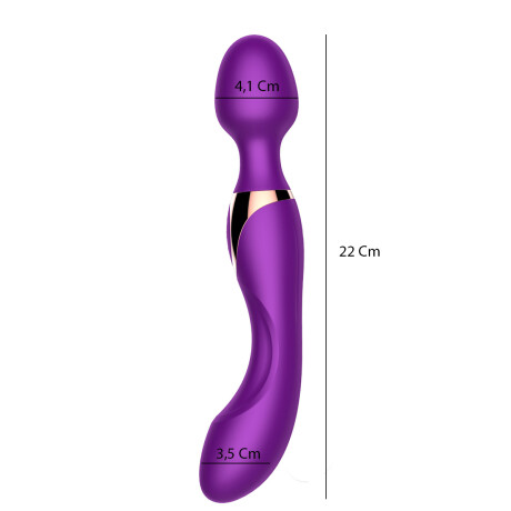 Masajeador Con Doble Motor Recargable USB Violeta