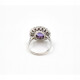 Anillo En Oro Blanco 18K Con Brillantes E Importante Amatista Anillo En Oro Blanco 18K Con Brillantes E Importante Amatista