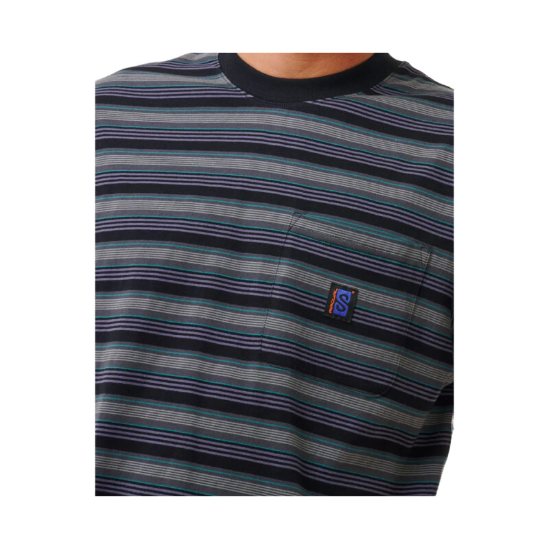 Remera Rip Curl Search Stripe Tee - Negro Remera Rip Curl Search Stripe Tee - Negro