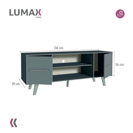 Rack Mueble TV Lumax Coppenhagen 136 cm Gris Rack Mueble TV Lumax Coppenhagen 136 cm Gris