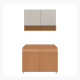 JUEGO MODULAR PARA COCINA INCLUYE AEREO Y BAJO MESADA GAMAS DE BEIGE