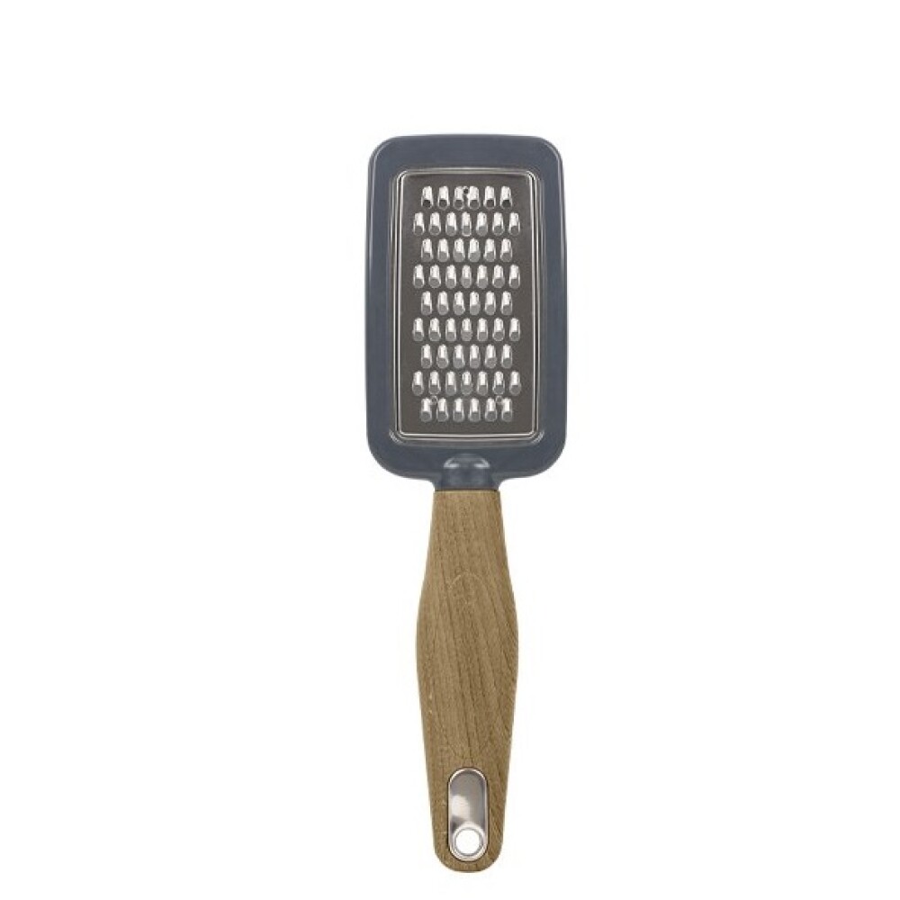 Rallador de Cocina 25 x 7 cm con Mango Símil Madera – Gris RALLADOR 25X7CM PLASTICO SIMIL MADERA/GRIS