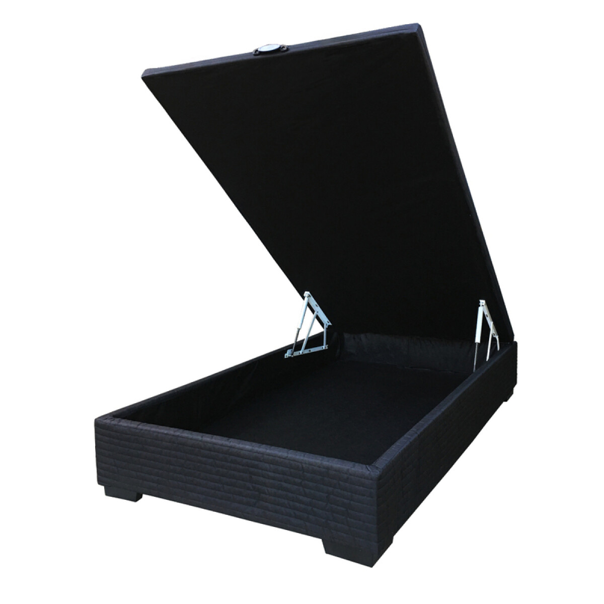 [OUTLET] BASE BOX BAUL PLAZA Y MEDIA - 110 x 188 x 35 cm - Estructura Madera Maciza - Negro [SIN PATAS] 