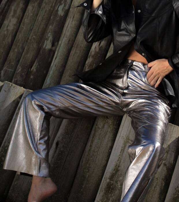 Leather Pant c/ Forro Peltre
