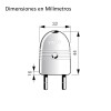 FICHA MACHO 2X10A REFORZADA. NEGRO FICHA MACHO 2X10A REFORZADA. NEGRO