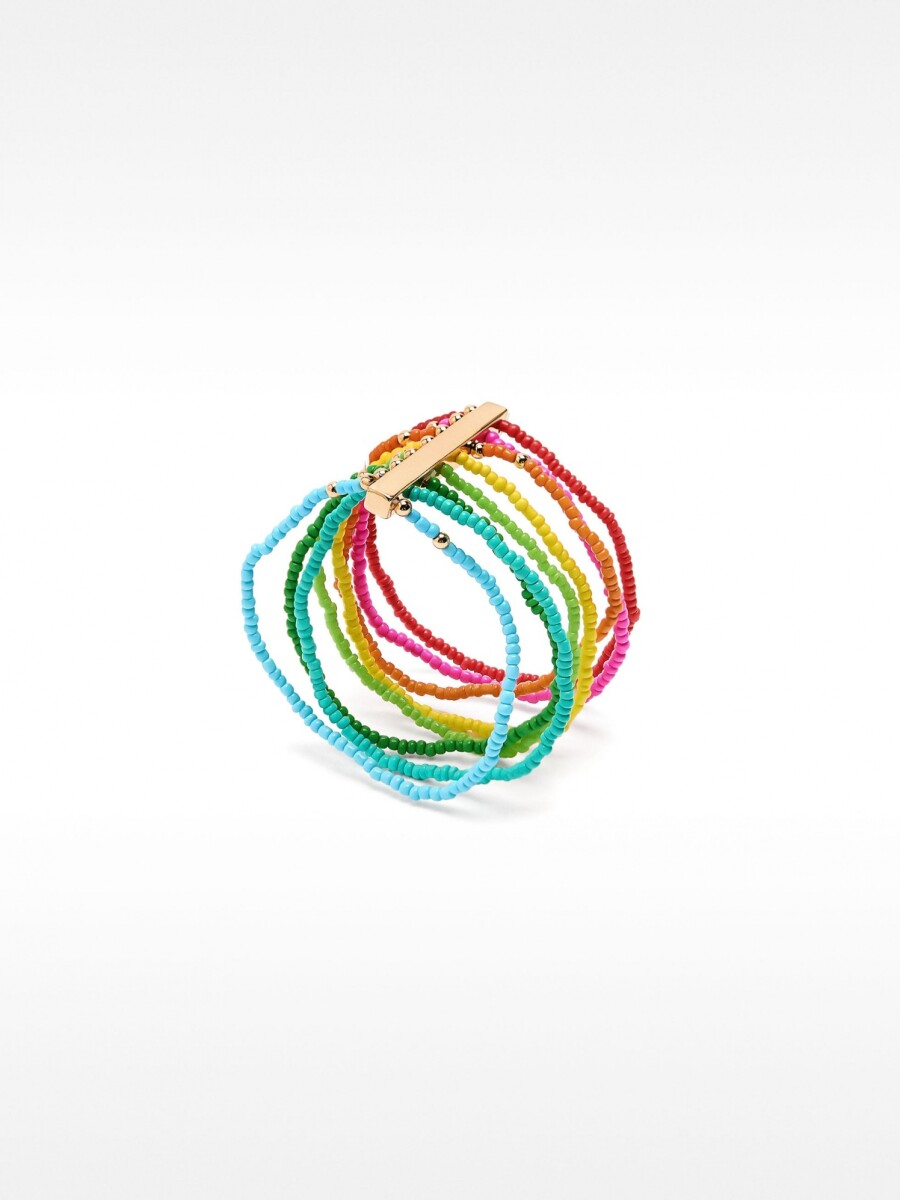 Pulsera Con Cuentas Multicolor multicolor