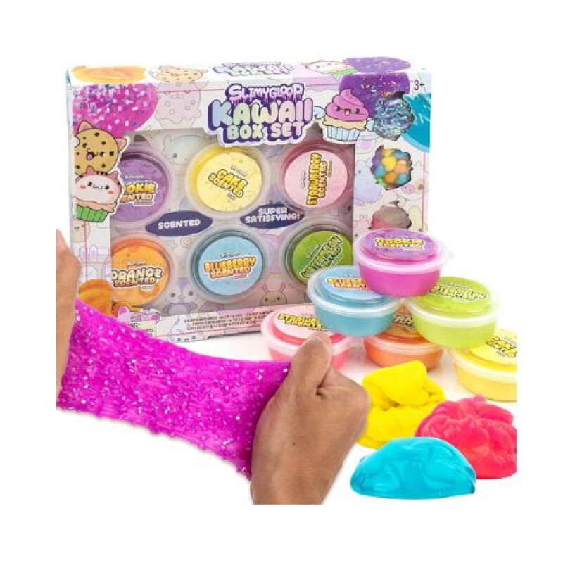SlimyGloop Kawaii Set de 6 Slimes Slimygloop Kawaii Set De 6 Slimes