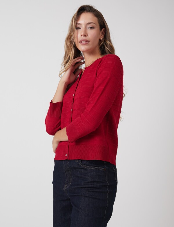 Cardigan Basico ROJO