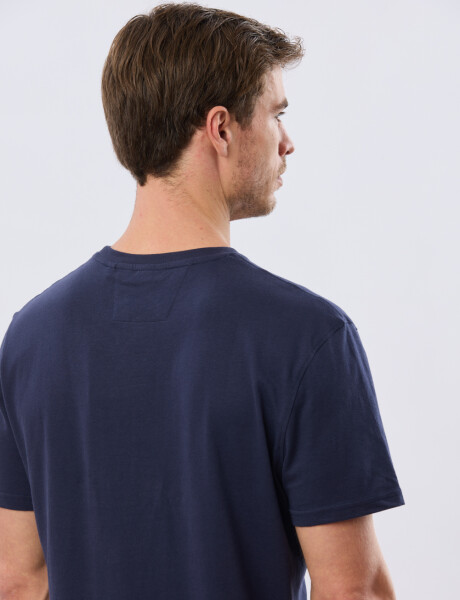 REMERA ESTAMPADA DE ALGODÓN Azul