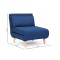 Sillon cama Trifold 1 cuerpo Azul