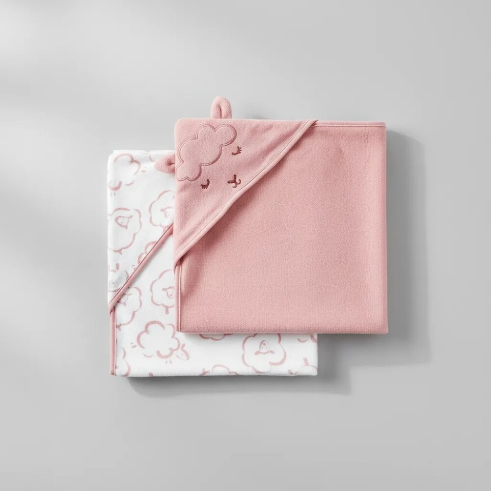 Set x2 toallas carters rosa