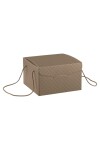 Caja secreto con cordon 24,5x24,5x15 cm. MATELASSE CUOIO