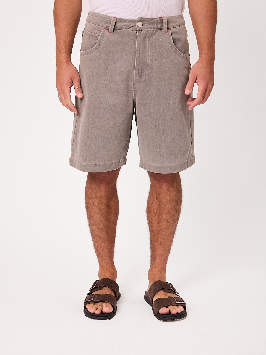 BERMUDA JEAN BENJA RUSTY - Gris Claro 