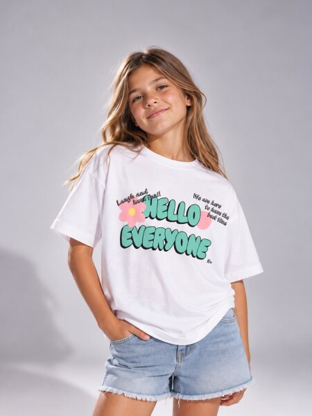 T-SHIRT N.SAILS 3446 M.C NIÑA BLANCO