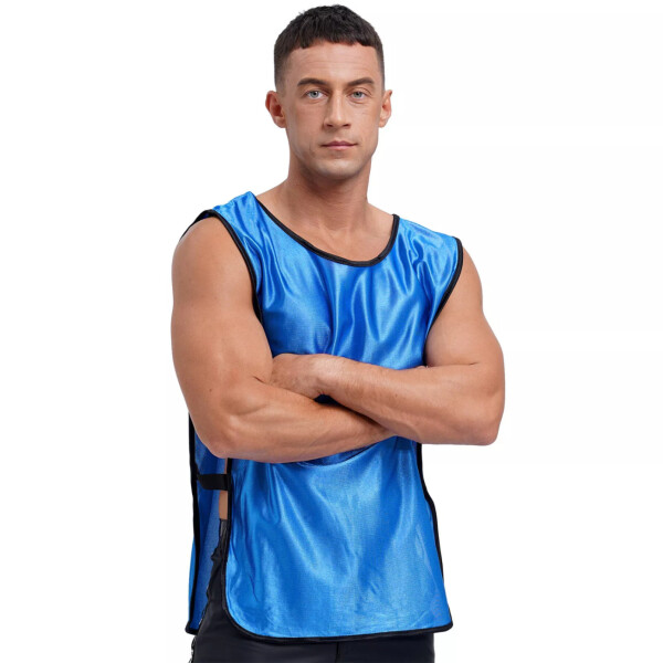 Chaleco Entrenamiento Deportes Futbol Adultos Unisex Fitness Variante Color Azul