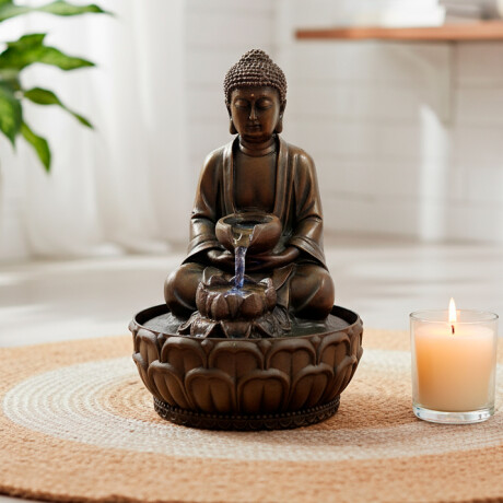 Fuente De Agua Buda Marrón Fuente De Agua Buda Marrón