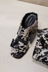 Firework Print Heels Crudo / Negro