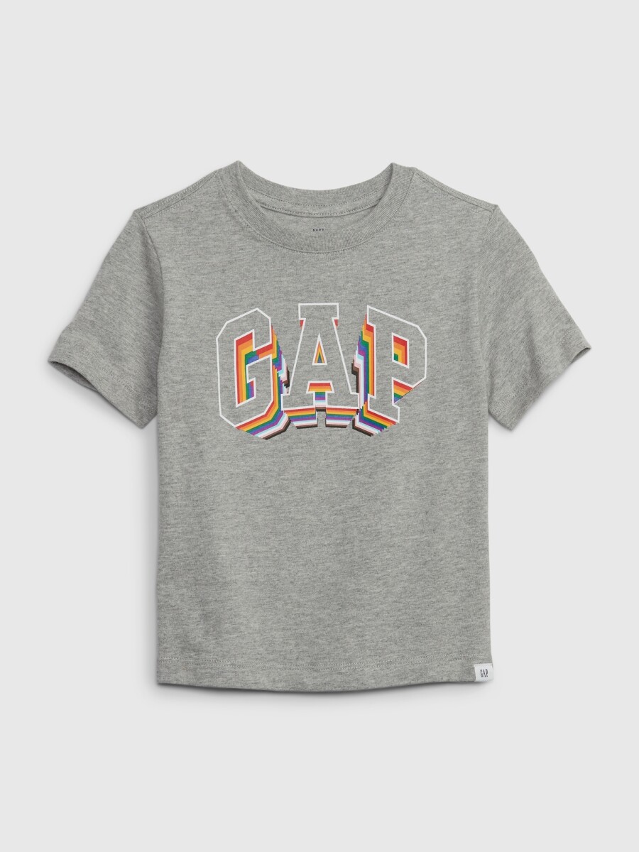 Remera Logo Gap Pride Toddler Niño - B10 Grey Heather 