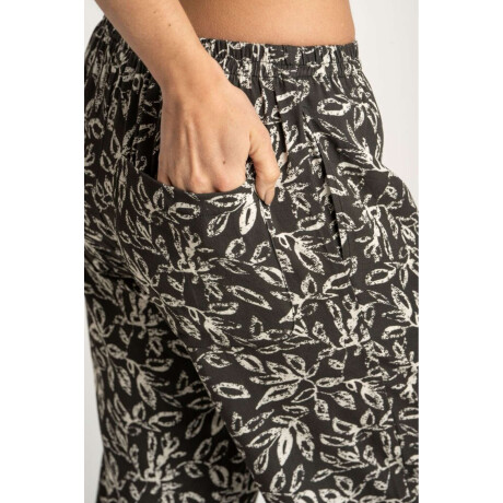 Pantalón Estampado Negro