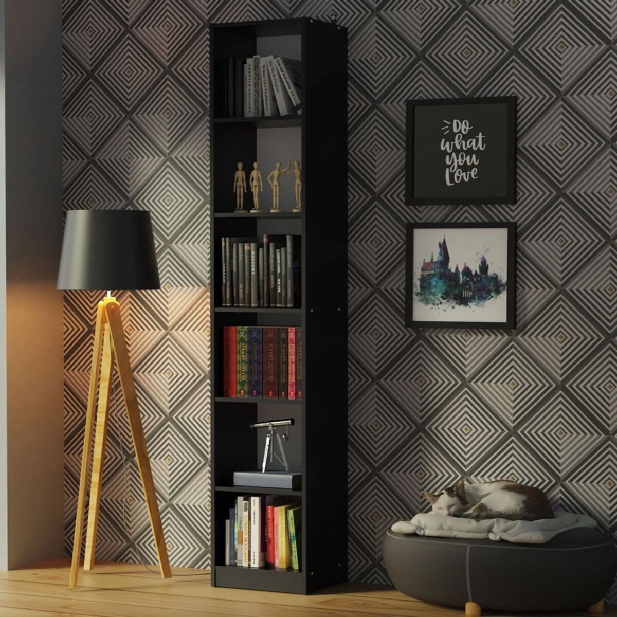 Biblioteca Estantería Lumax 6 Niveles Gris 