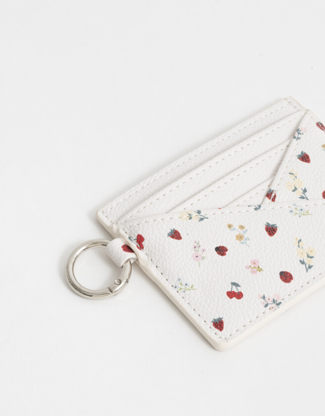 Tarjeteros Tarjetero Cuerina Flores - Estampado Flores