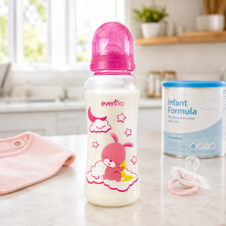 Mamadera Evenflo Dreams Bebés 3-12M 240Ml Tetina Flujo Medio Rosa