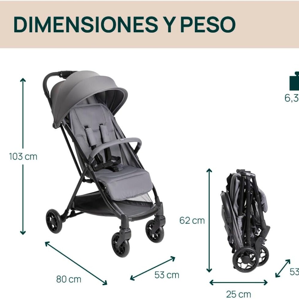 Coche compacto URBINO CHICCO gris