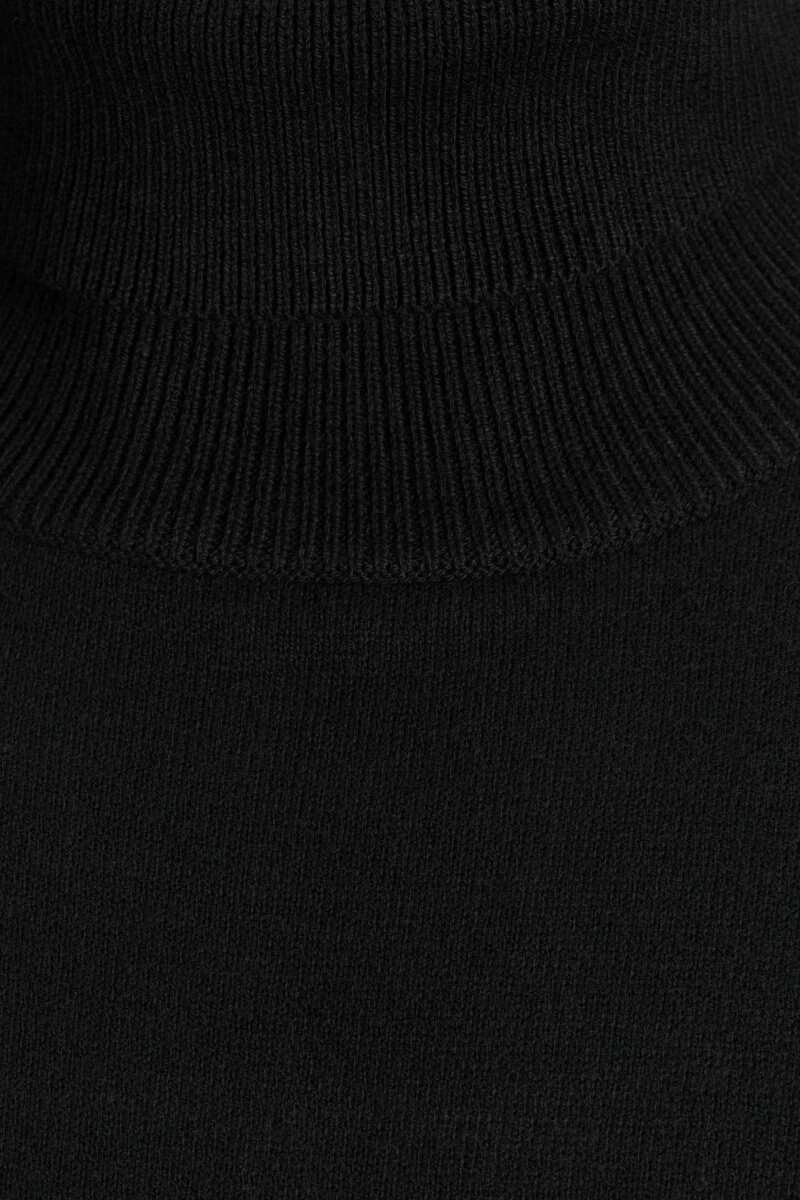 Sweater Bwo Tejido Cuello Alto Black